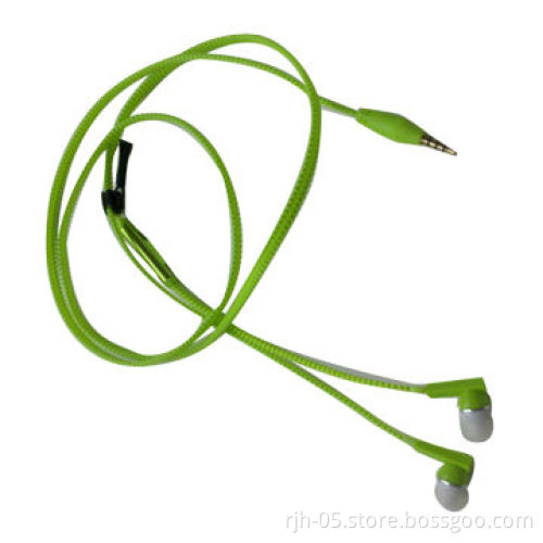 New Design Wired Zipper Earphones for iPhone 5 with 20-20,000Hz Frequency Response